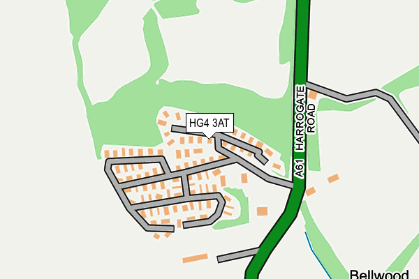 HG4 3AT map - OS OpenMap – Local (Ordnance Survey)