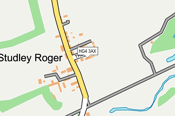 HG4 3AX map - OS OpenMap – Local (Ordnance Survey)