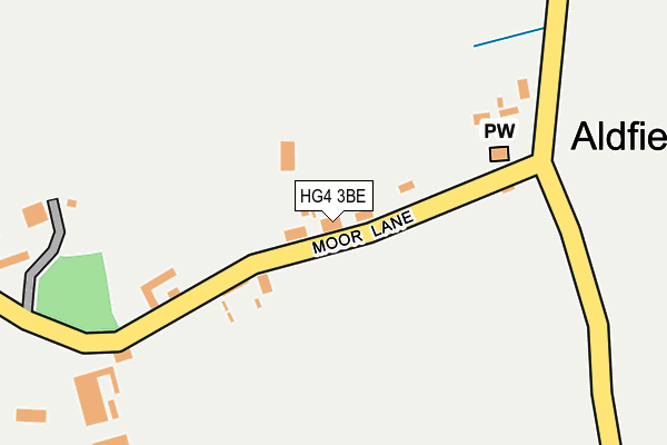 HG4 3BE map - OS OpenMap – Local (Ordnance Survey)