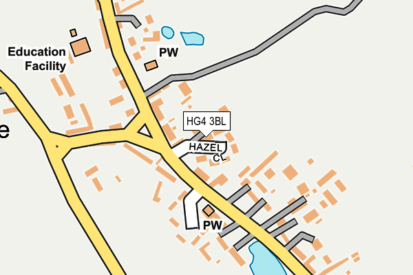 HG4 3BL map - OS OpenMap – Local (Ordnance Survey)