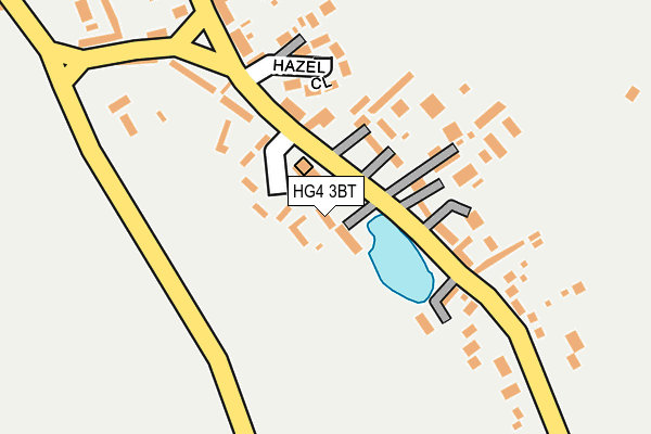 HG4 3BT map - OS OpenMap – Local (Ordnance Survey)