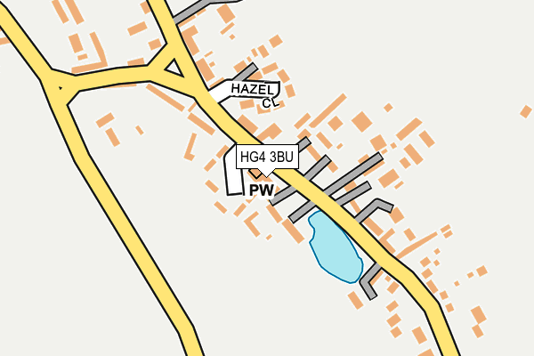 HG4 3BU map - OS OpenMap – Local (Ordnance Survey)