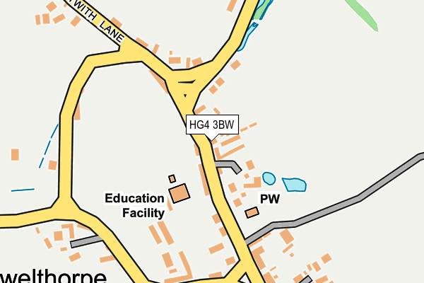 HG4 3BW map - OS OpenMap – Local (Ordnance Survey)