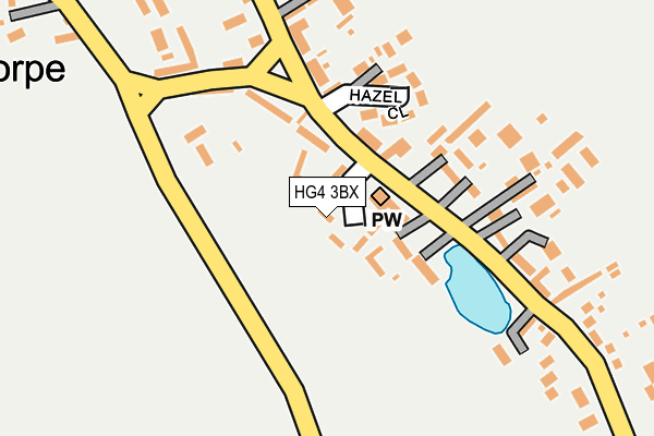HG4 3BX map - OS OpenMap – Local (Ordnance Survey)