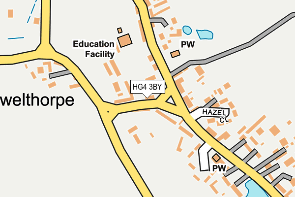 HG4 3BY map - OS OpenMap – Local (Ordnance Survey)