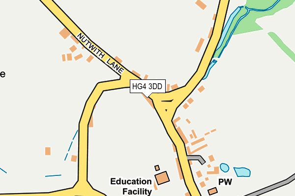 HG4 3DD map - OS OpenMap – Local (Ordnance Survey)