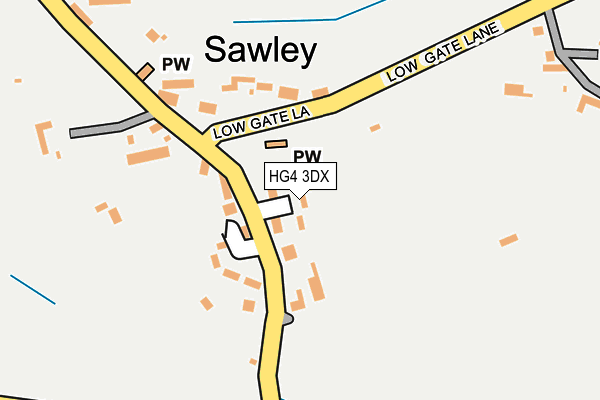 HG4 3DX map - OS OpenMap – Local (Ordnance Survey)
