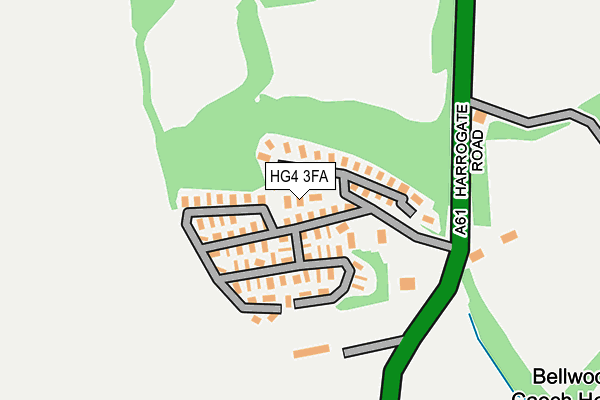 HG4 3FA map - OS OpenMap – Local (Ordnance Survey)