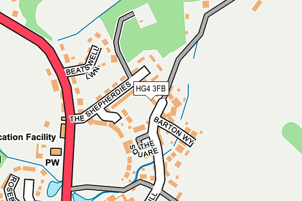 HG4 3FB map - OS OpenMap – Local (Ordnance Survey)