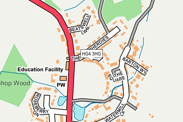HG4 3HG map - OS OpenMap – Local (Ordnance Survey)