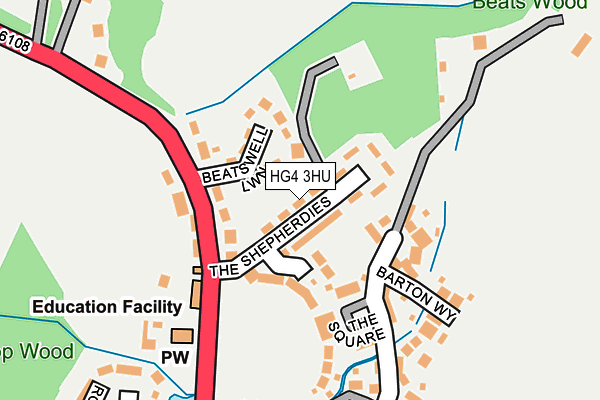 HG4 3HU map - OS OpenMap – Local (Ordnance Survey)