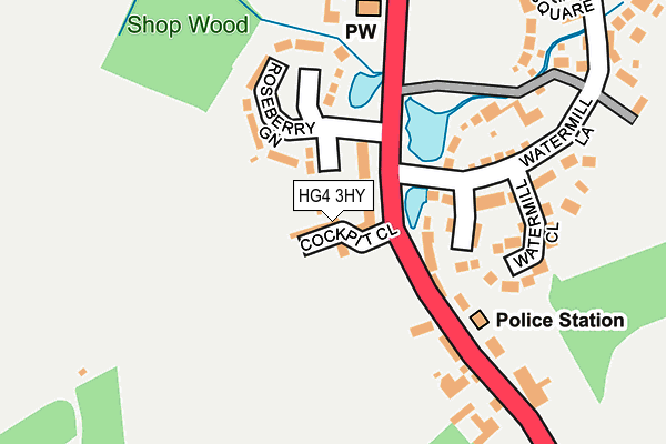 HG4 3HY map - OS OpenMap – Local (Ordnance Survey)