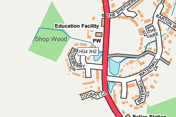 HG4 3HZ map - OS OpenMap – Local (Ordnance Survey)