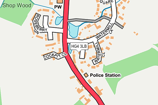 HG4 3LB map - OS OpenMap – Local (Ordnance Survey)