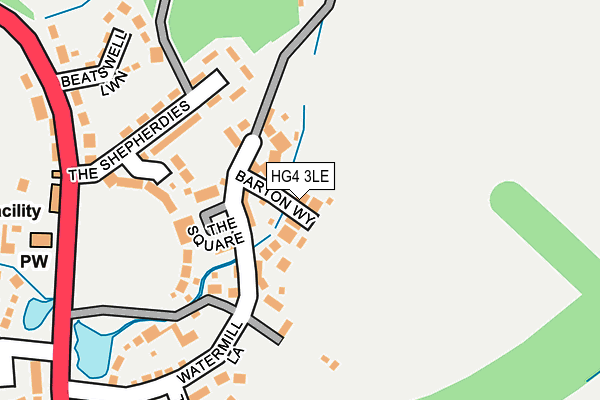 HG4 3LE map - OS OpenMap – Local (Ordnance Survey)