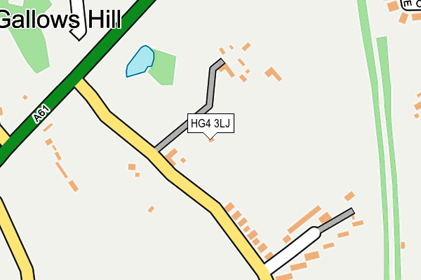 HG4 3LJ map - OS OpenMap – Local (Ordnance Survey)