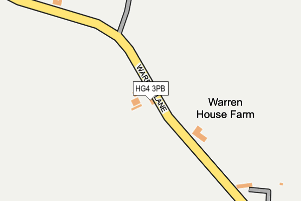 HG4 3PB map - OS OpenMap – Local (Ordnance Survey)