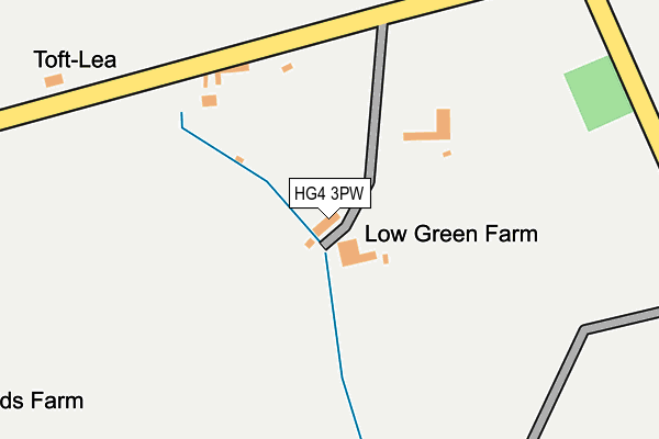 HG4 3PW map - OS OpenMap – Local (Ordnance Survey)