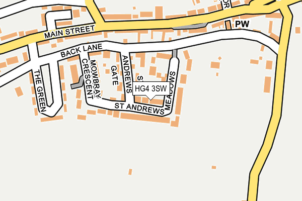 HG4 3SW map - OS OpenMap – Local (Ordnance Survey)