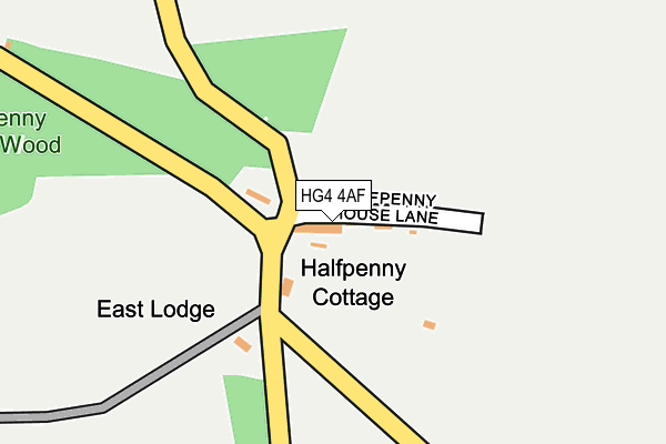 HG4 4AF map - OS OpenMap – Local (Ordnance Survey)