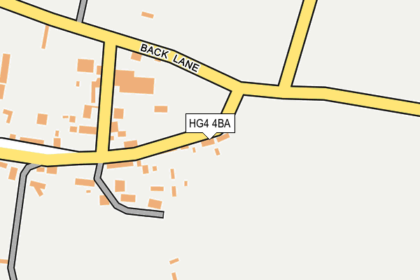 HG4 4BA map - OS OpenMap – Local (Ordnance Survey)
