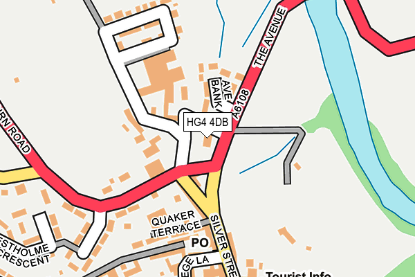 HG4 4DB map - OS OpenMap – Local (Ordnance Survey)