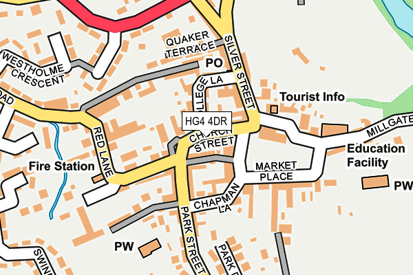 HG4 4DR map - OS OpenMap – Local (Ordnance Survey)