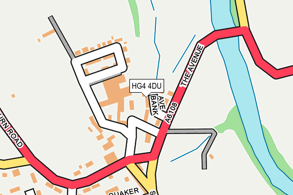 HG4 4DU map - OS OpenMap – Local (Ordnance Survey)