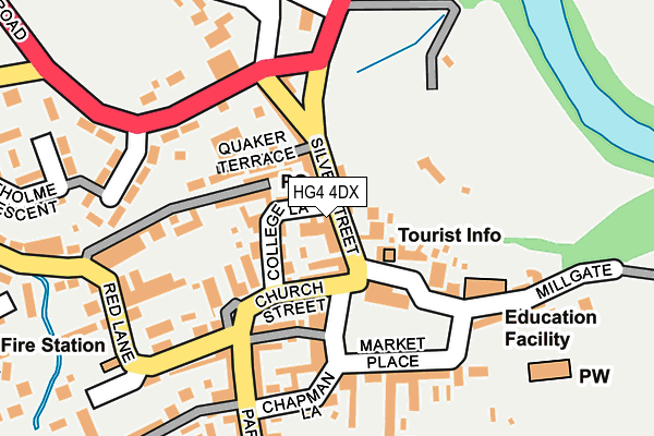 HG4 4DX map - OS OpenMap – Local (Ordnance Survey)