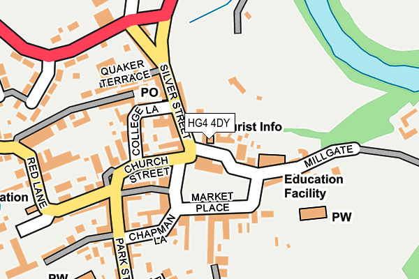 Map of THE BRUCE ARMS AT MASHAM LIMITED at local scale