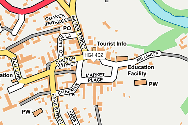 HG4 4DZ map - OS OpenMap – Local (Ordnance Survey)