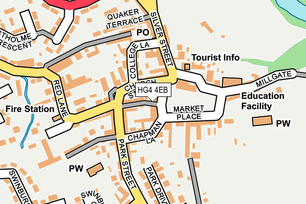 HG4 4EB map - OS OpenMap – Local (Ordnance Survey)