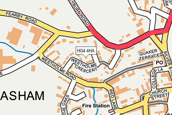 HG4 4HA map - OS OpenMap – Local (Ordnance Survey)
