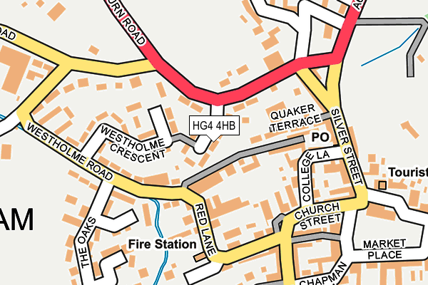 HG4 4HB map - OS OpenMap – Local (Ordnance Survey)