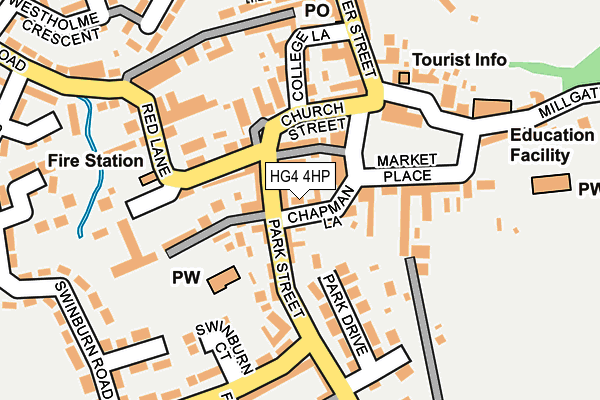 HG4 4HP map - OS OpenMap – Local (Ordnance Survey)