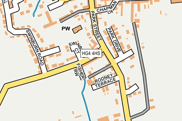HG4 4HS map - OS OpenMap – Local (Ordnance Survey)