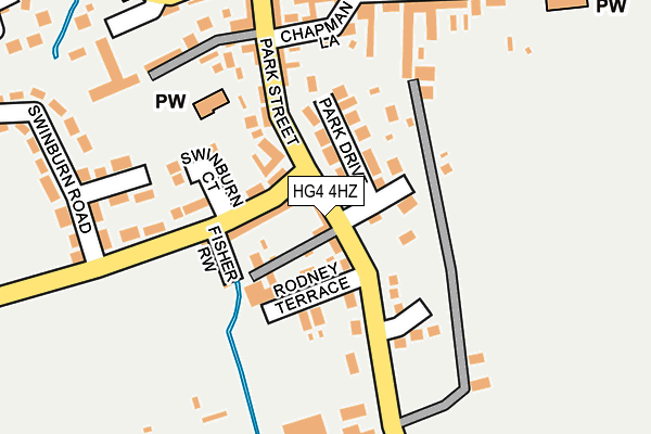 HG4 4HZ map - OS OpenMap – Local (Ordnance Survey)