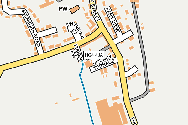 HG4 4JA map - OS OpenMap – Local (Ordnance Survey)