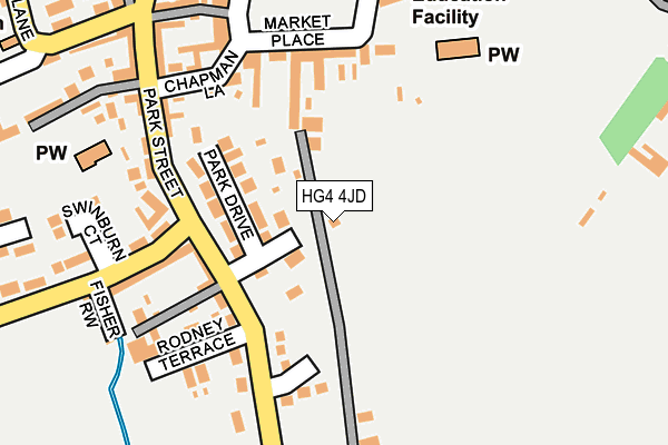 HG4 4JD map - OS OpenMap – Local (Ordnance Survey)