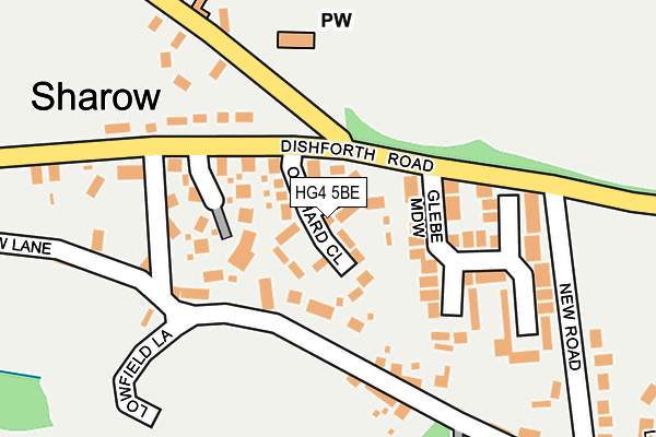 HG4 5BE map - OS OpenMap – Local (Ordnance Survey)