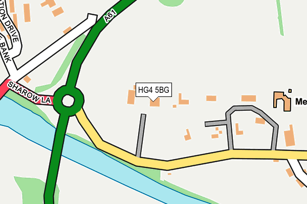 HG4 5BG map - OS OpenMap – Local (Ordnance Survey)