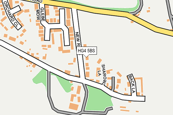 HG4 5BS map - OS OpenMap – Local (Ordnance Survey)