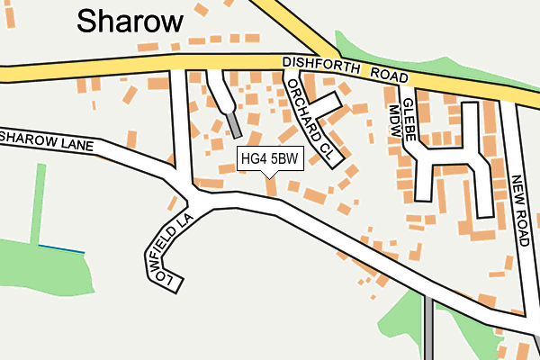 HG4 5BW map - OS OpenMap – Local (Ordnance Survey)