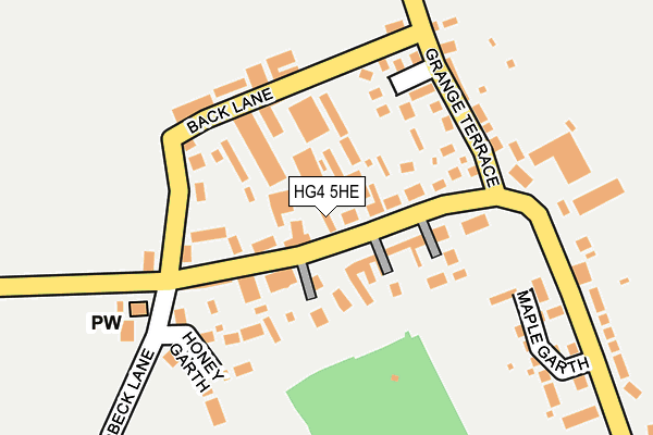 HG4 5HE map - OS OpenMap – Local (Ordnance Survey)