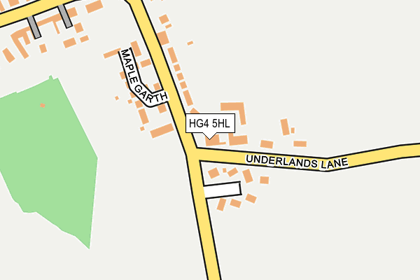 HG4 5HL map - OS OpenMap – Local (Ordnance Survey)