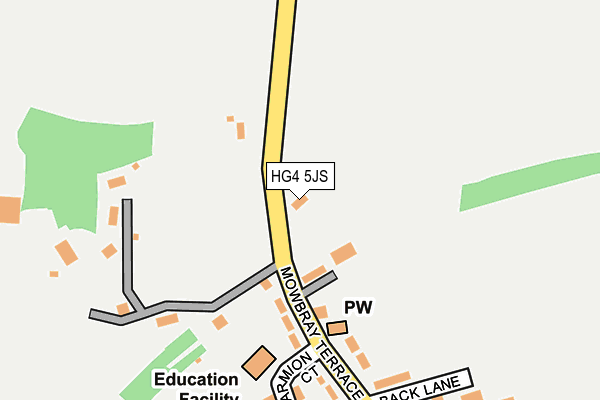 HG4 5JS map - OS OpenMap – Local (Ordnance Survey)