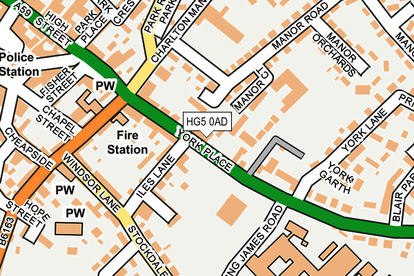 HG5 0AD map - OS OpenMap – Local (Ordnance Survey)