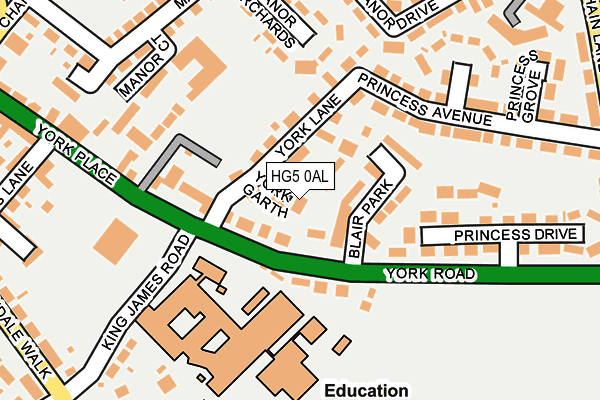 HG5 0AL map - OS OpenMap – Local (Ordnance Survey)