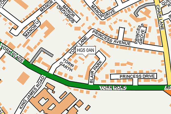 HG5 0AN map - OS OpenMap – Local (Ordnance Survey)