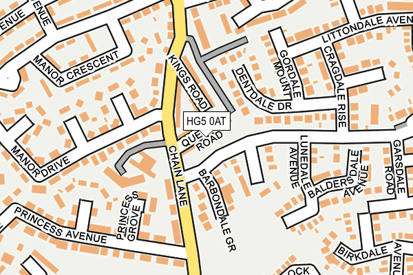 HG5 0AT map - OS OpenMap – Local (Ordnance Survey)
